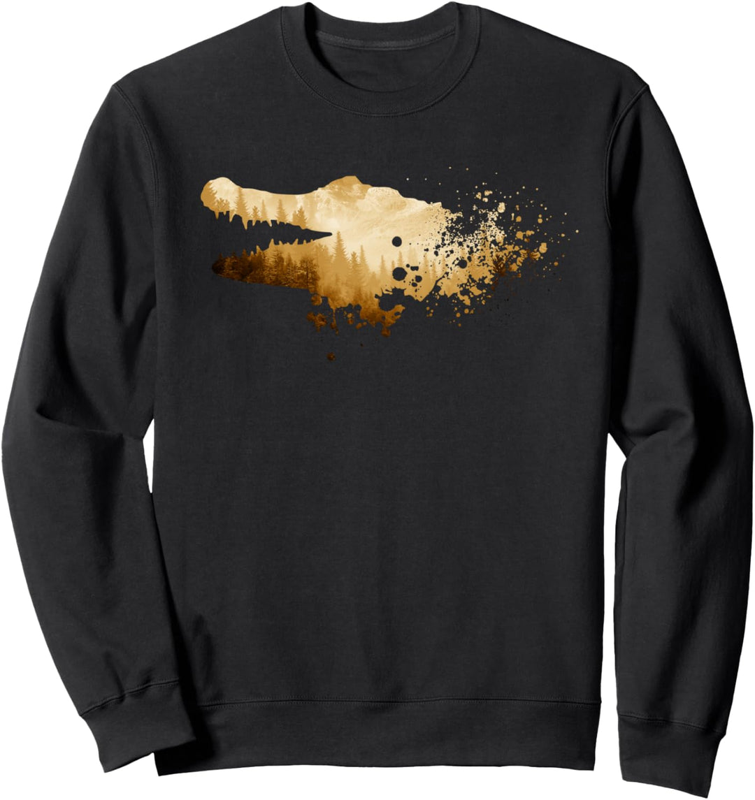 Vintage Krokodil Silhouette | Alligator Krokodil Sweatshirt