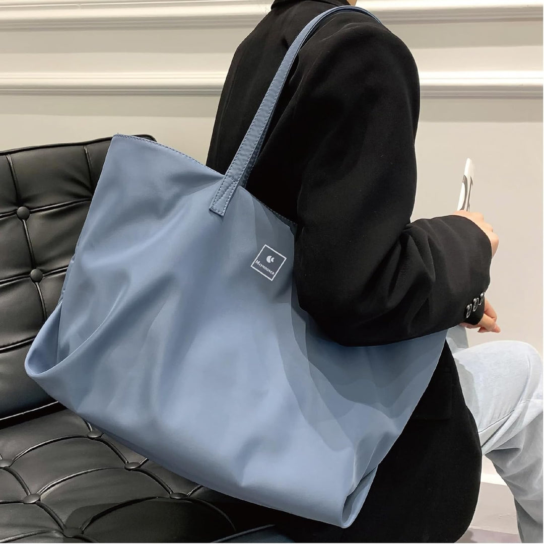 MAYMOONER Frauen Nylon Einkaufstasche Grosse Handtasche Lässige Umhängetasche für Arbeit Universität