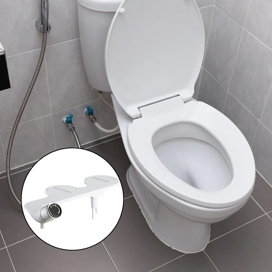 Wc Dusche, Einhand-Duscharmatur mit Zwei Strahldüsen Bidet Aufsatz für Toilette, Einstellbarer Wasse