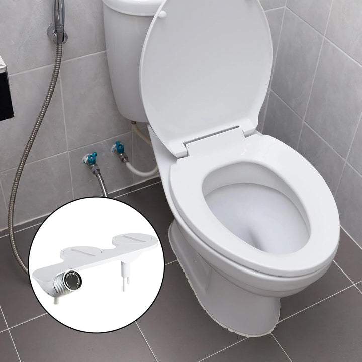 Wc Dusche, Einhand-Duscharmatur mit Zwei Strahldüsen Bidet Aufsatz für Toilette, Einstellbarer Wasse