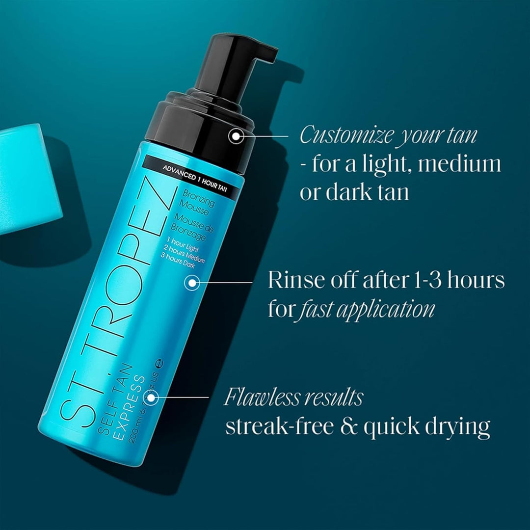 St.Tropez Self Tan Express Bronzing Mousse, 1er Pack (1 x 200 ml) Single, Single