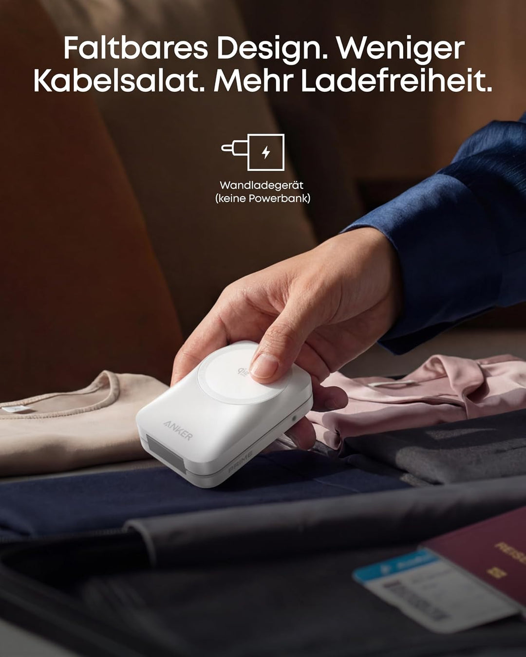 Anker Prime 3-in-1 Ladestation, AirCool kabelloses Ladegerät, 25W Qi2.2-Zertifiziert, kompakt & falt