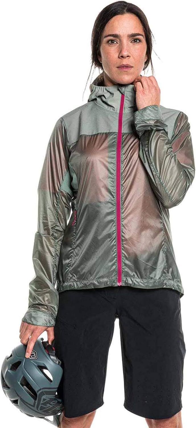 Schöffel Damen Hybrid Jkt Flow Trail L, extrem leichte, atmungsaktive MTB Jacke, wasserabweisende Fa