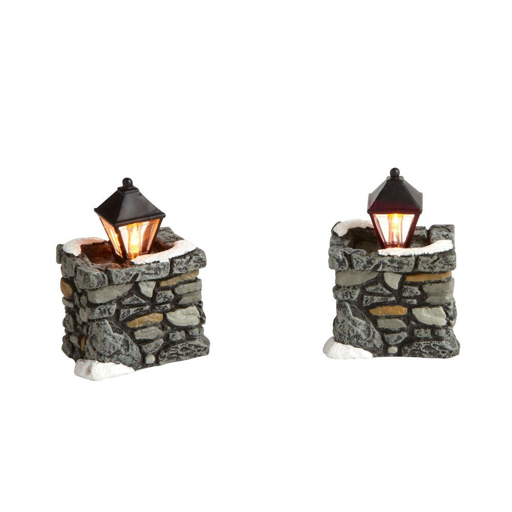 Department 56 Zubehör für Dörfer Kalksteinlampen