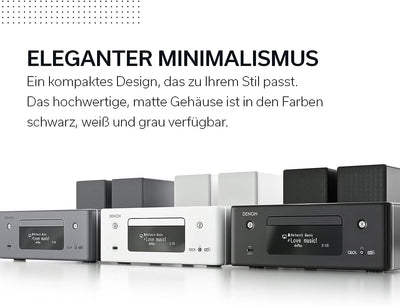 Denon CEOL N-11DAB Kompaktanlage, HiFi Verstärker mit Lautsprechern, CD-Player, Musikstreaming, HEOS