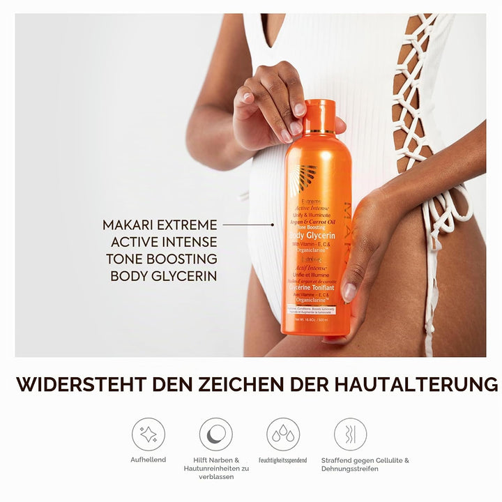 Makari Extreme Karotten &amp; Argan Öl mit Glycerin zur Hautverschönerung 16,8oz - Feuchtigkeitscreme zu