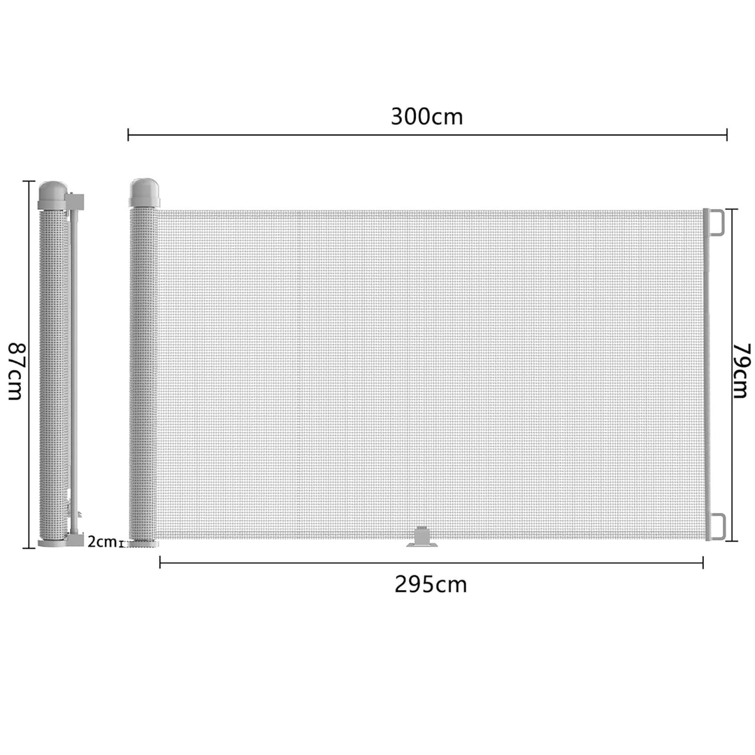 Froadp PVC Türschutzgitter, Ausziehbar Baby Treppengitter für Kinder und Haustiere, Einziehbares Tre