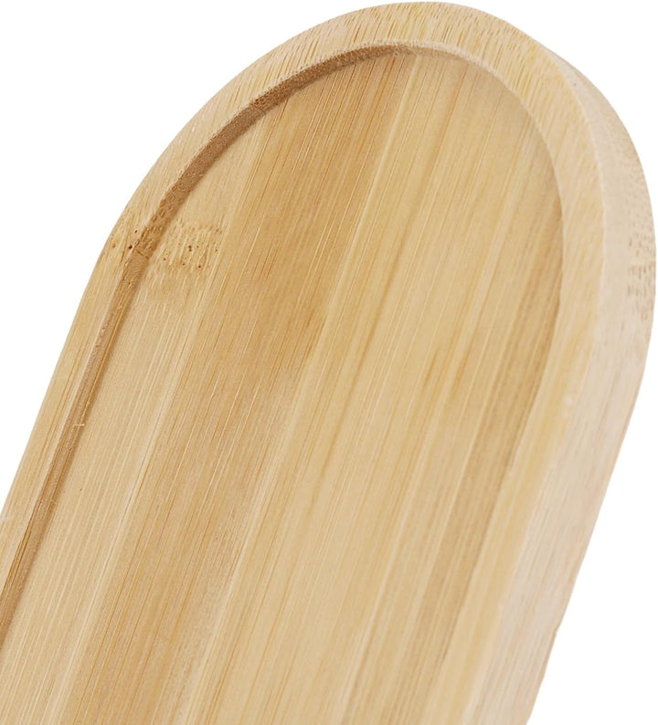 20 Stück Deko Holz Untersetzer Set, 10cm Holz Untersetzer Rund und Bambus Untersetzer Oval 17,5x8,8