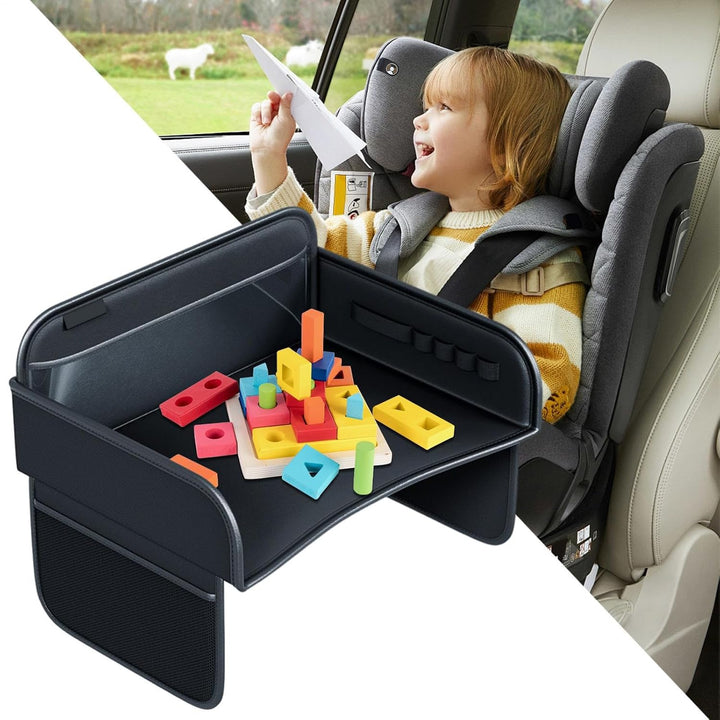 Kinder Reisetisch | PU Leder Kleinkinder Autositz Schosstablett,Tisch und Tablet Ständer Halter sowi