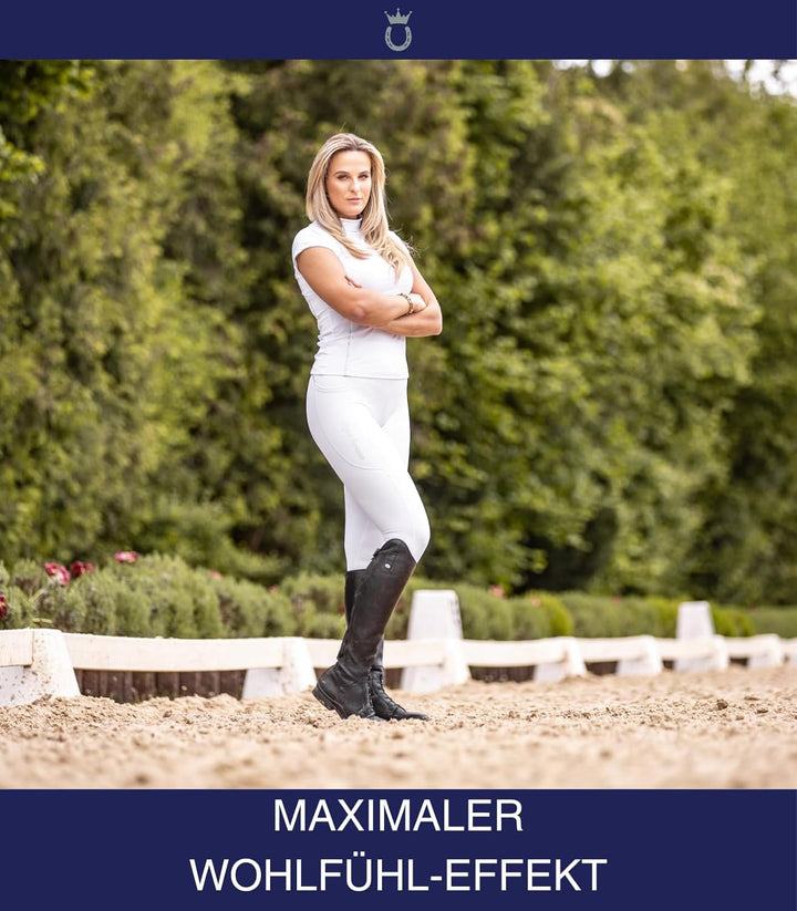 Reitleggings Damen & Mädchen (Gr. XXS-XL) - Silikon Vollbesatz - Bequeme Highwaist Reithose - Mit Ha