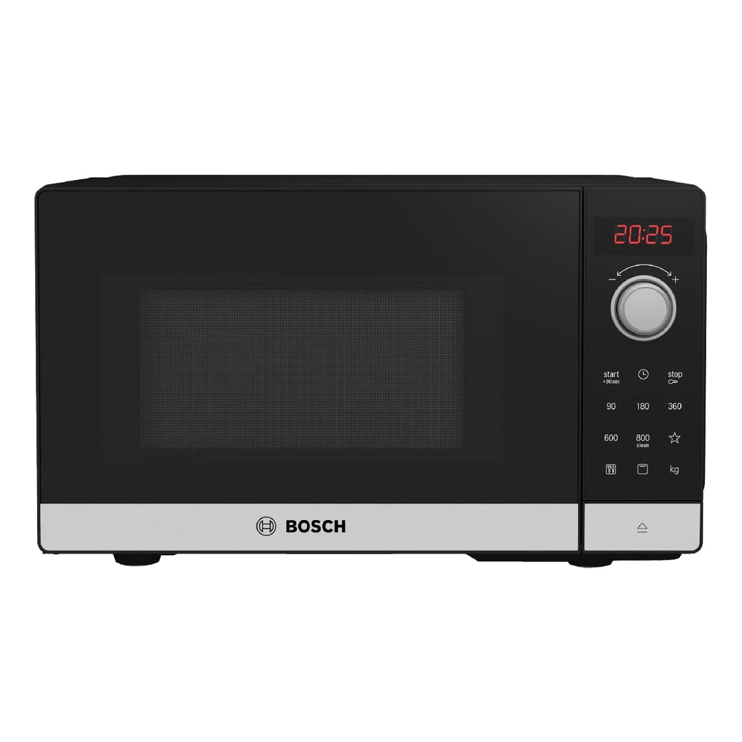 Bosch FEL023MS2 Serie 2 Mikrowelle, 26 x 44 cm, 800 W, Drehteller 27 cm, Quarzgrill, Timer, AutoPilo