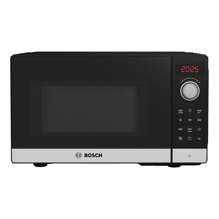 Bosch FEL023MS2 Serie 2 Mikrowelle, 26 x 44 cm, 800 W, Drehteller 27 cm, Quarzgrill, Timer, AutoPilo