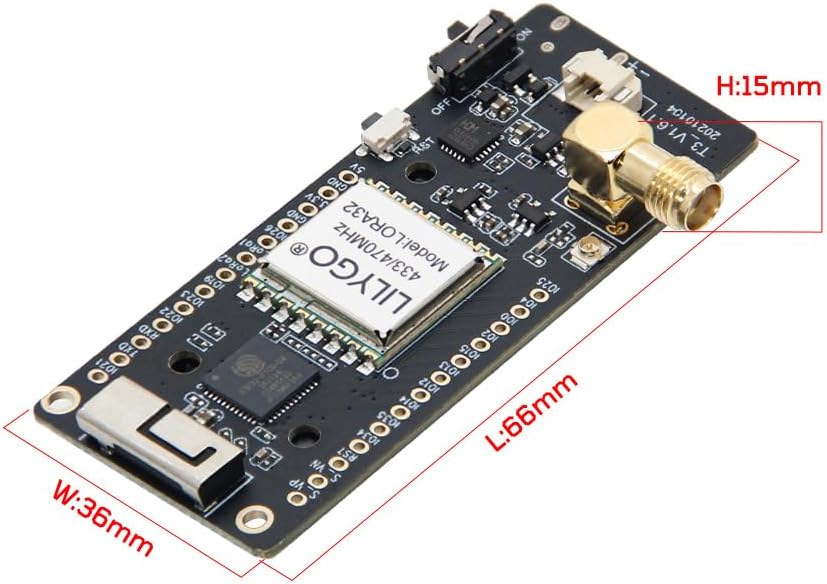 LILYGO TTGO Lora OLED 0,96 Zoll SD-Karte WiFi BLE Entwicklungsplatine ESP-32 Paxcounter Modul SMA Me