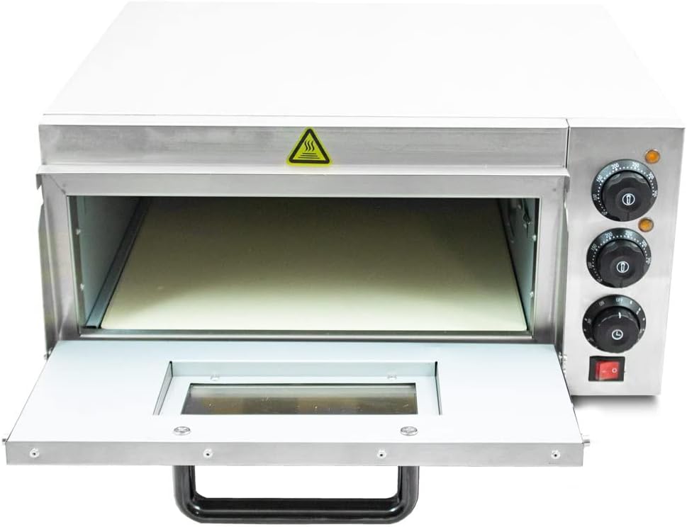 Bituxx Professioneller Pizzaofen Pizzabackofen Pizzamaker Elektrisch 2000W mit Steinplatte , Gastro