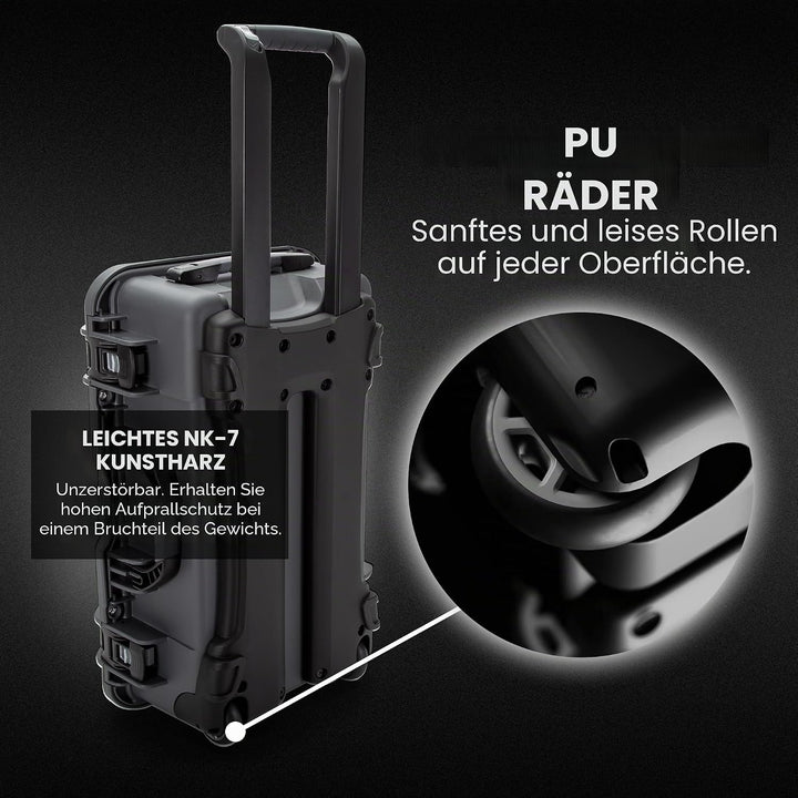 Nanuk 935-6007 wasserdichte Hartschale mit Deckel-Organizer und gepolsterter Trennwand, Graphit