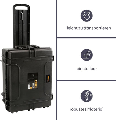 Perel HC540SH245TR Hartschalen-Trolley- 604 x 473 x 283 mm- mit Noppenschaum