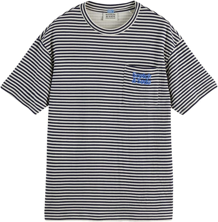 Scotch & Soda Herren Pocket T-Shirt T-Shirt S Combo B White/Navy 410, S Combo B White/Navy 410
