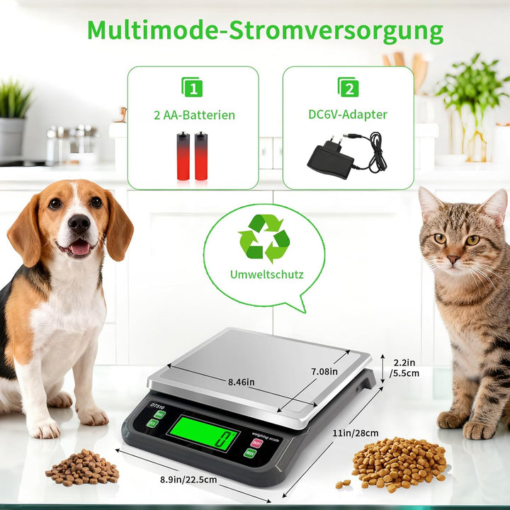 LICHUXIN Küchenwaage digital 40kg/88lb, mit grossem LCD-Display waage digital mit PCS zählen Und Tar