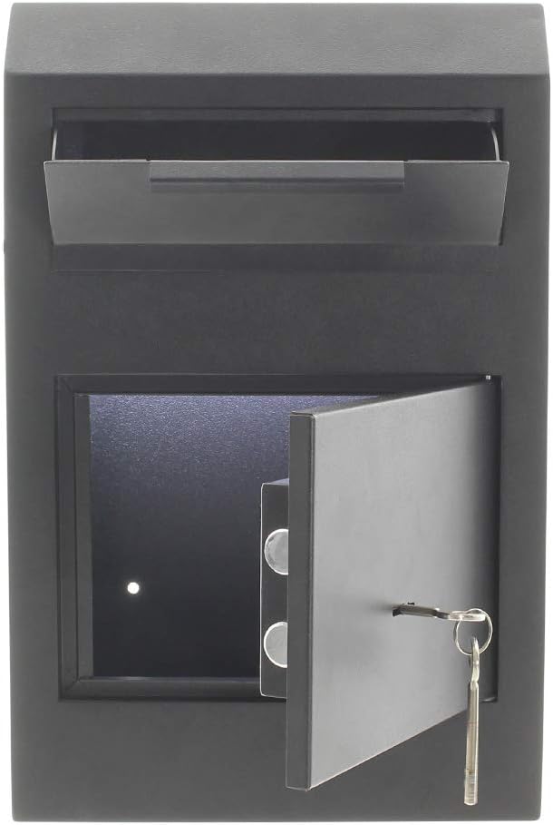 Rottner Cashmatic Basic Einwurftresor Stahl Doppelbartschloss 2 Schlüssel Rückholsperre inkl.