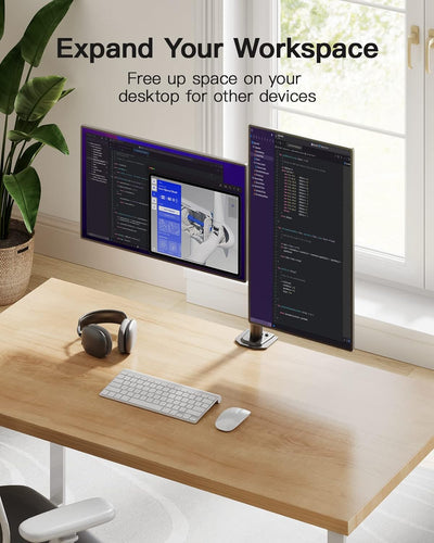 HUANUO Monitor Halterung 2 Monitore für 13-30 Zoll Bildschirme, Monitorhalterung 2 Monitore Höhenver