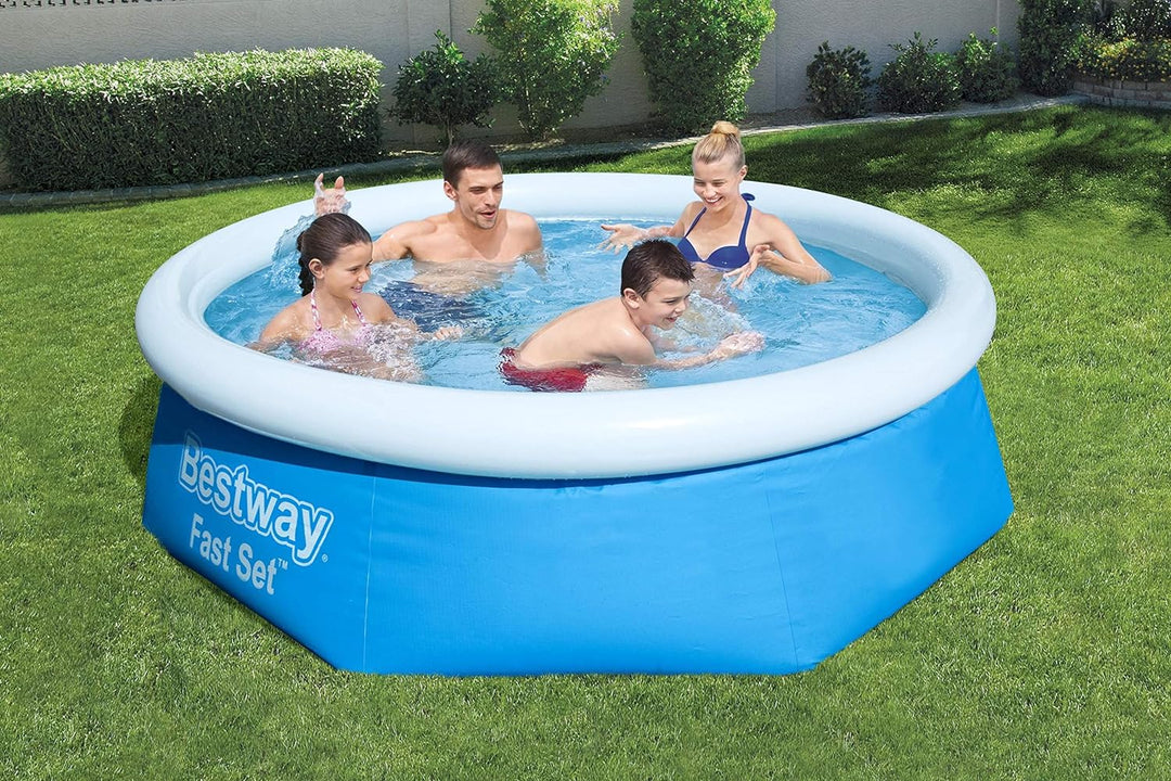 Bestway Fast Set Pool Set mit Filterpumpe, 244 x 66 cm, blau 244x66 cm Blau Single, 244x66 cm Blau S