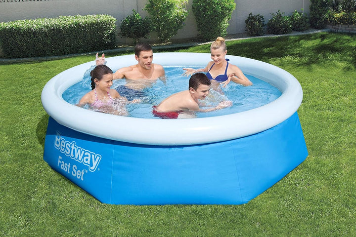 Bestway Fast Set Pool Set mit Filterpumpe, 244 x 66 cm, blau 244x66 cm Blau Single, 244x66 cm Blau S