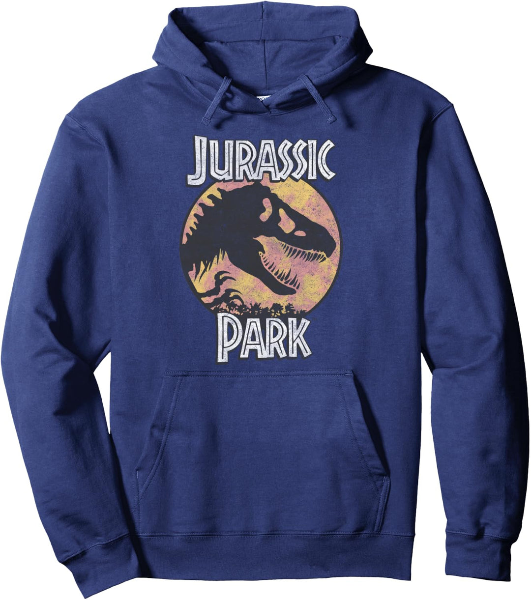Jurassic Park Simple Logo T-Rex Silhouette Circle Pullover Hoodie