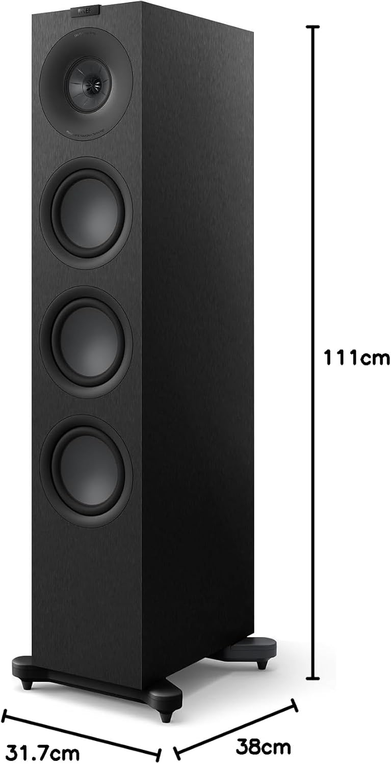 KEF Q11 Meta passiver HiFi-Standlautsprecher, Satin Black | Musik | TV &amp; Heimkino | Gaming | 3-Wege-