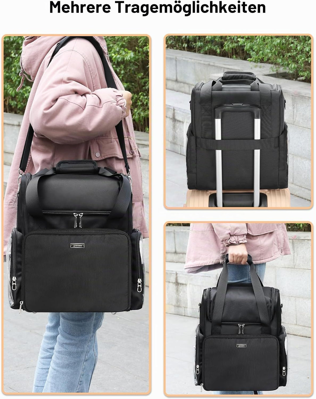 Relavel Friseur-Reisetasche Profi Friseurkoffer Friseurwerkzeugtasche Aufbewahrungsorganizer für Fri