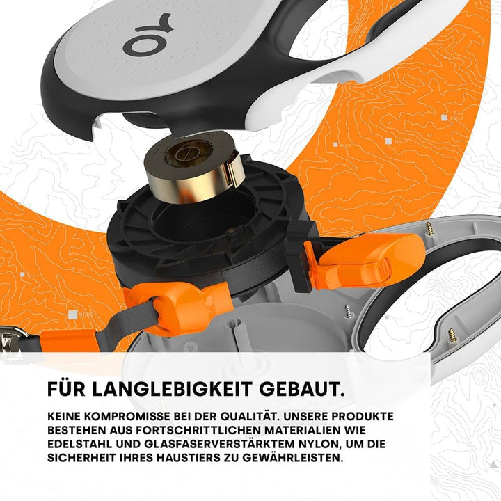 Automatische Hundeleine 5m für Hunde bis 25kg – Robuste Rollleine mit Brems- & Stoppfunktion, Verhed