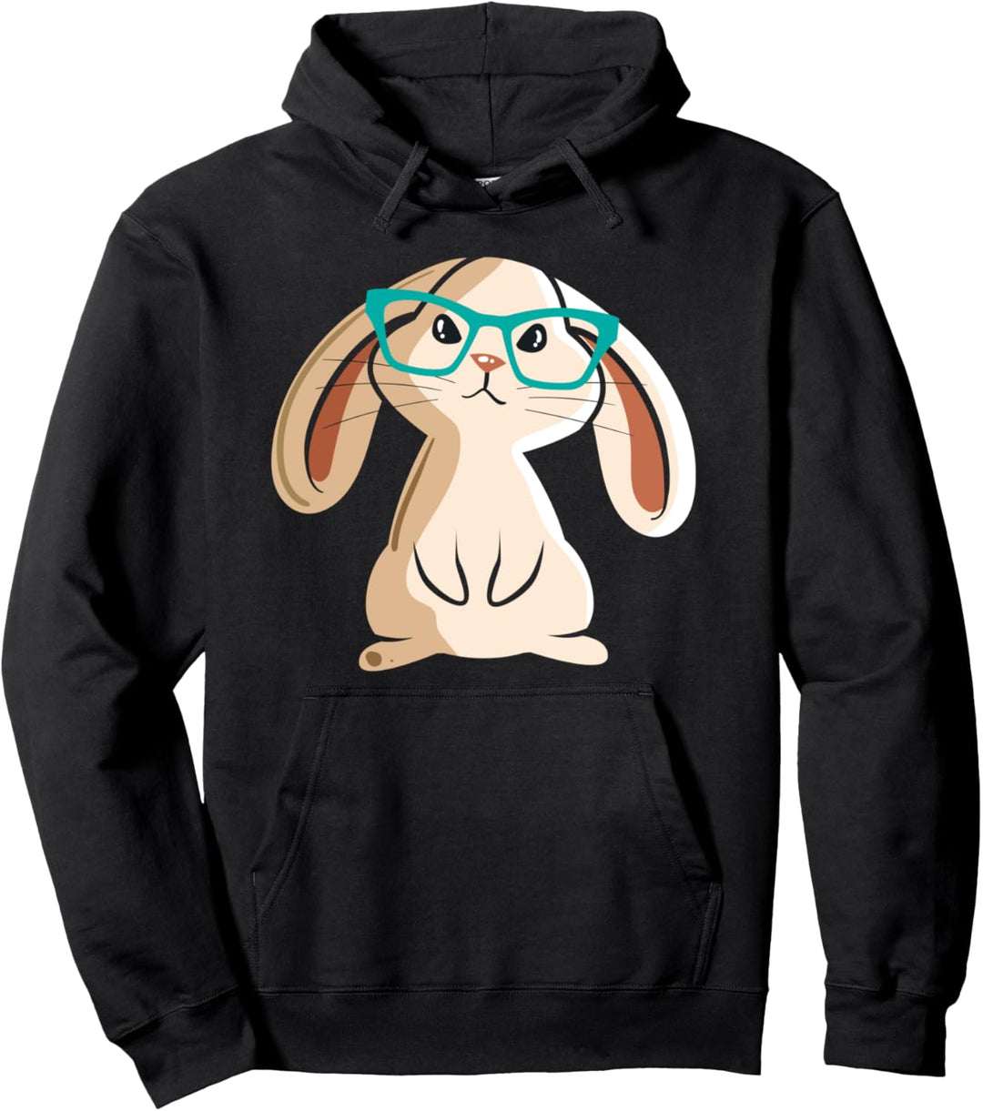 Häschen mit Brille I Bunny I Hasen I Kaninchen I Süsses Hasen Pullover Hoodie