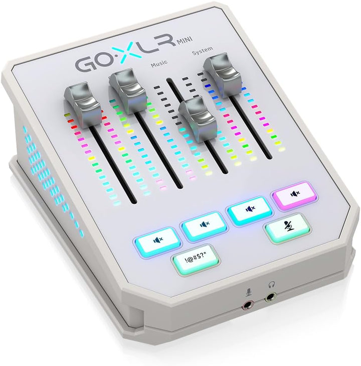 TC Helicon GoXLR MINI-WH Online-Broadcast-Mixer mit USB/Audio-Schnittstelle und Midas-Vorverstärker