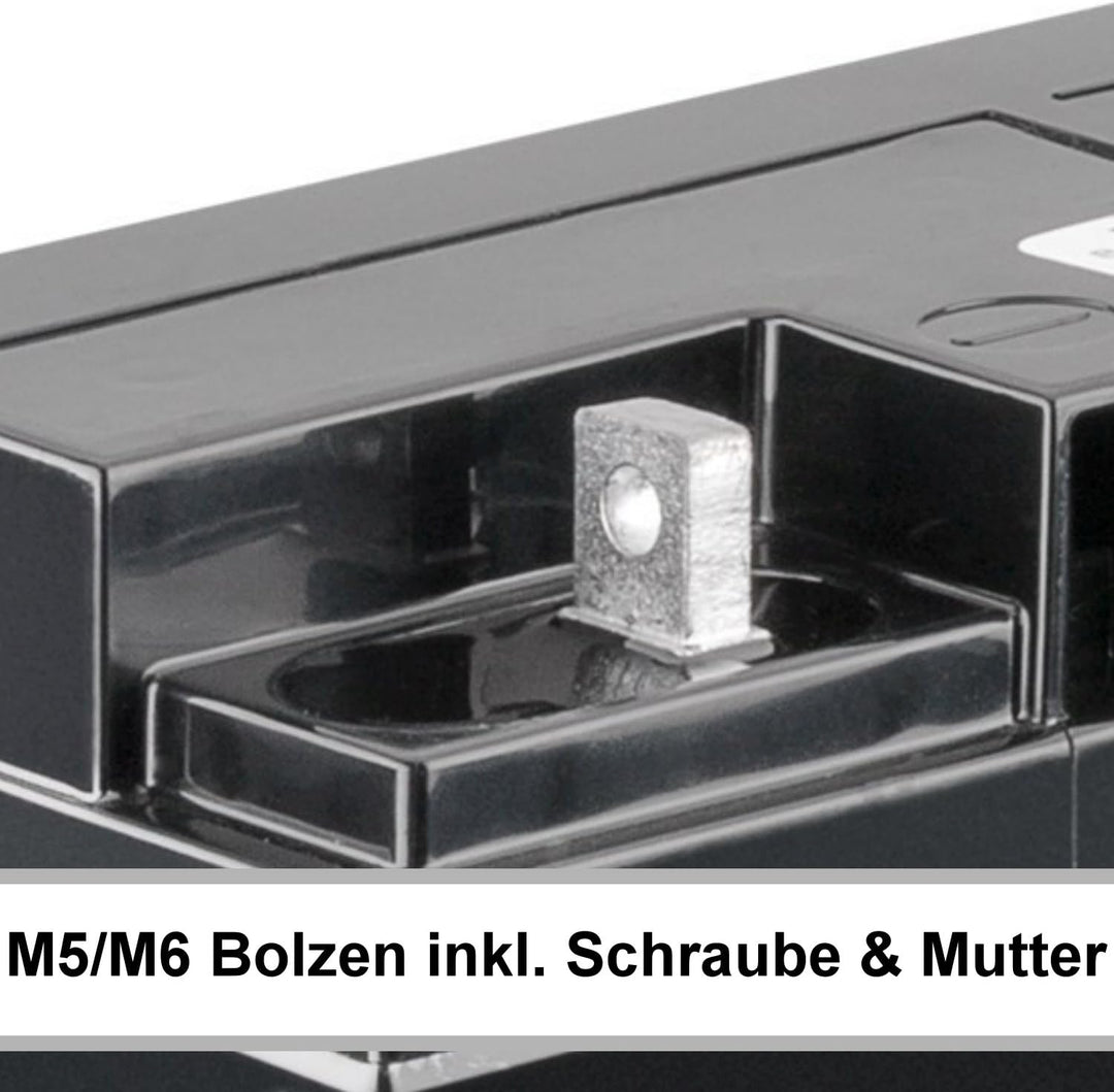 kraftmax 1x AGM 12V / 26Ah Blei-Akku - MP26-12 [ M5 - Bolzen inkl. Schraube und Mutter ] VDs geprüft
