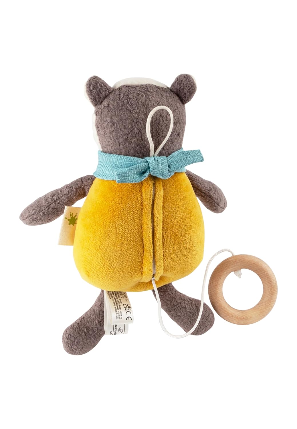 SIGIKID 39172 Kasimir Dachs Spieluhr Green Mädchen und Jungen Babyspielzeug empfohlen ab Geburt oran