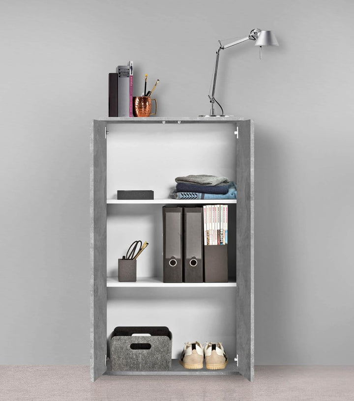 mokebo Mehrzweckschrank Büroschrank 'Der Schlanke' (60x110 cm) aus Holz schmaler Aktenschrank oder H