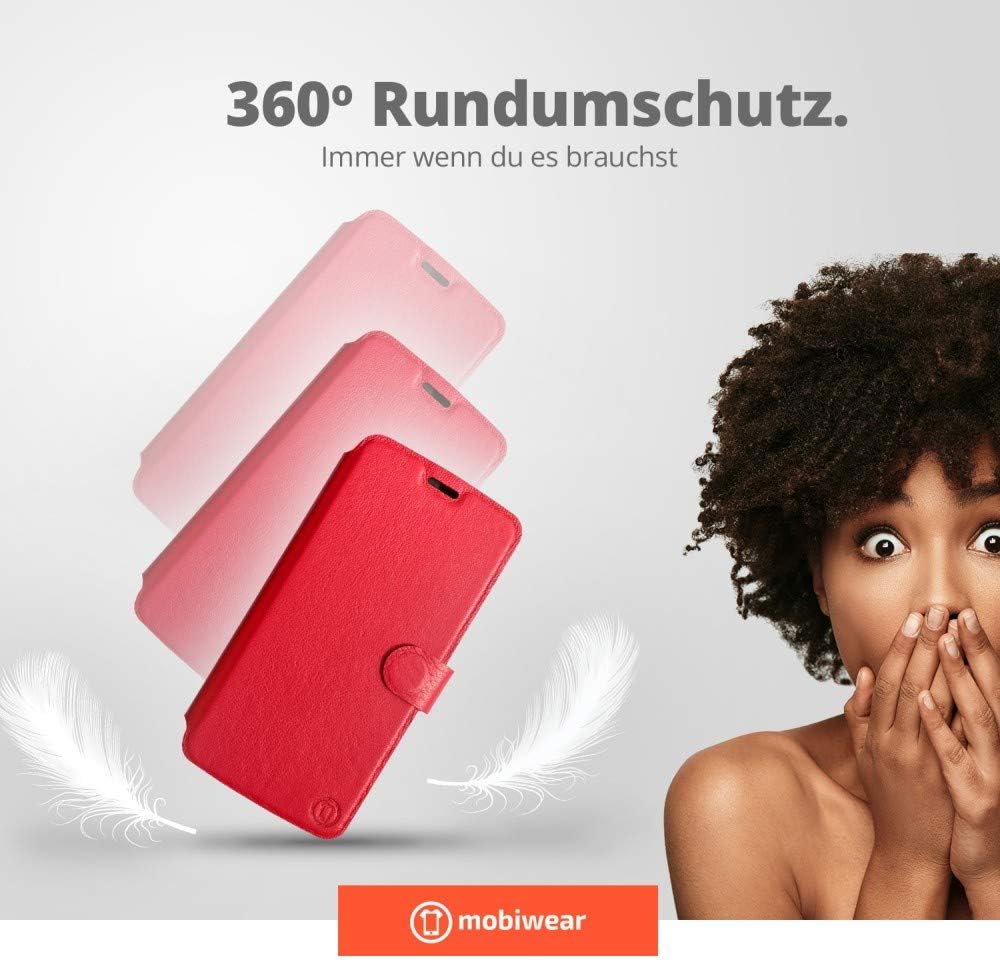 Mobiwear | Echt Lederhülle | Kompatibel mit Samsung Galaxy M51, Made in EU handyhülle, Slim Leather