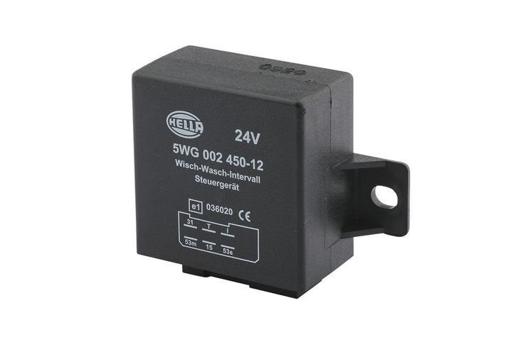 HELLA - Relais, Wisch-Wasch-Intervall - 24V - 6-polig - mit Halter - 5WG 002 450-121