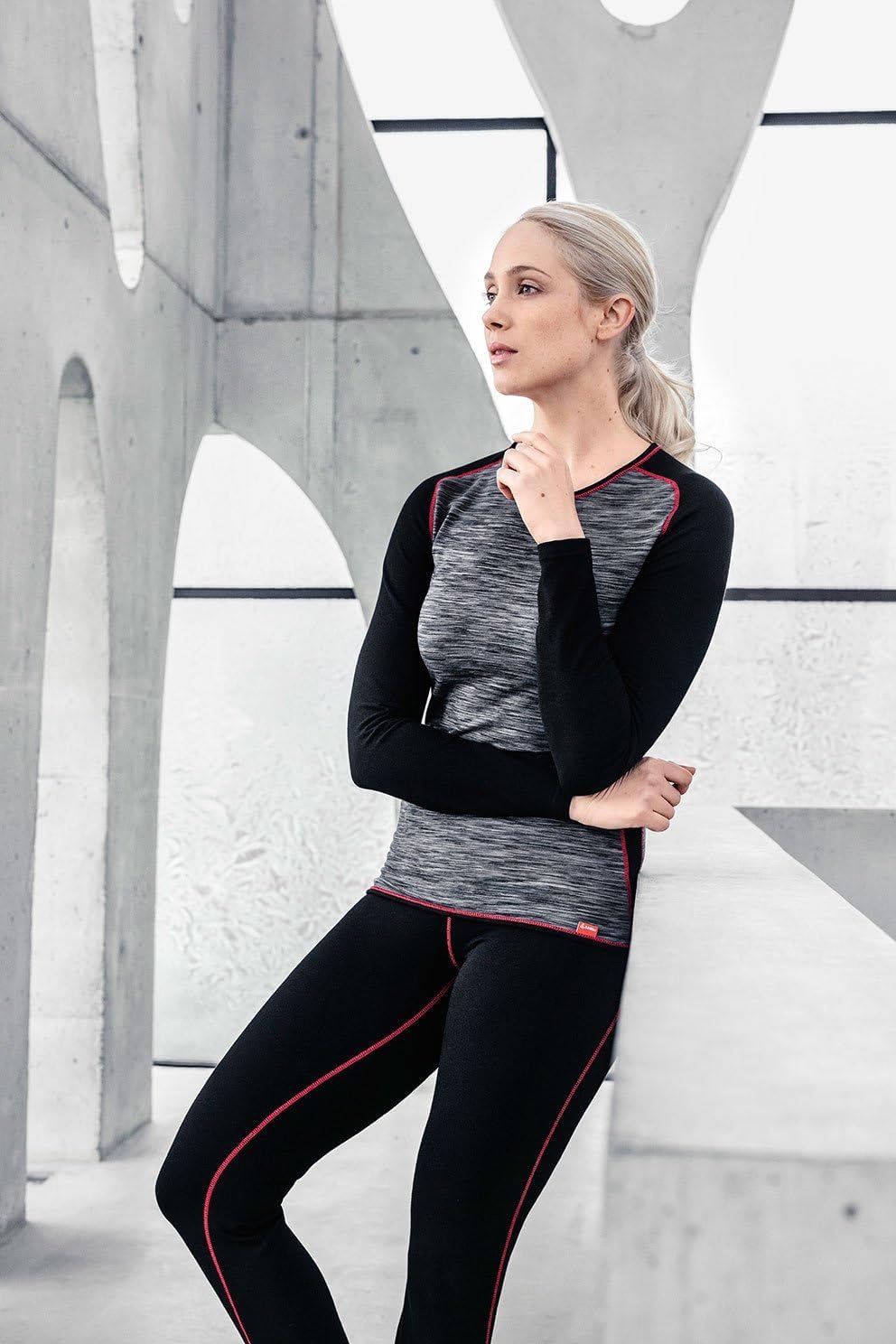 Löffler Damen Unterhose DA Lang Transtex Warm 34 Schwarz, 34 Schwarz