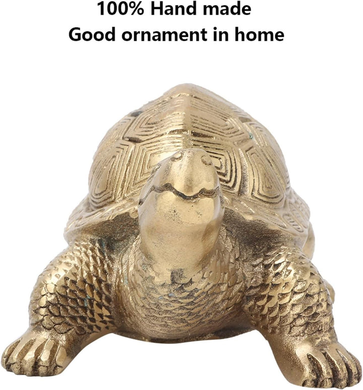 Ginyia Feng Shui Schildkröte, Reine Messinghandgemachte Langlebigkeits-reiche glückliche Schildkröte