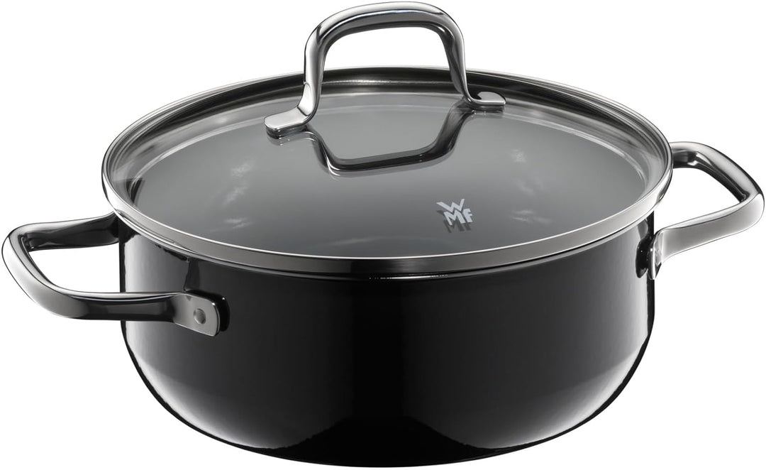 WMF Fusiontec Essential Kochtopf gross, 20 cm, Glasdeckel, Bratentopf Induktion, 2,4l, High-Tech Ker