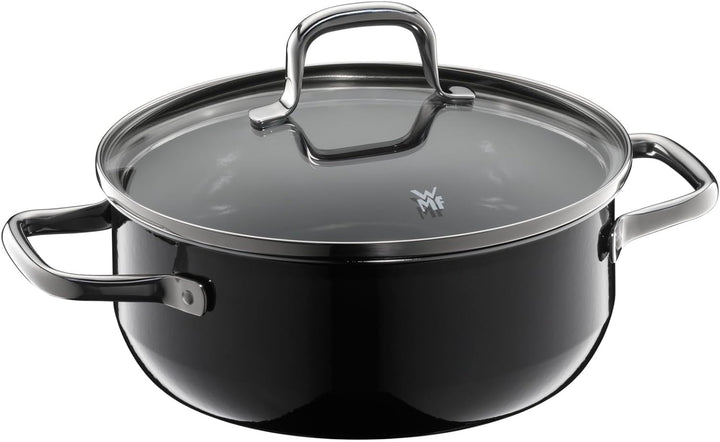 WMF Fusiontec Essential Kochtopf gross, 20 cm, Glasdeckel, Bratentopf Induktion, 2,4l, High-Tech Ker