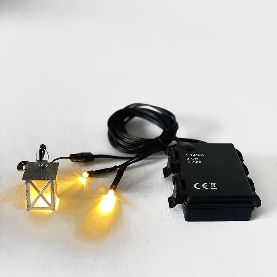 FADEDA Batteriebox f. 3X AA, für 1 Stecker +2 LED/Höhe:100 cm/handbemalt/detailgetreue Krippen Figur