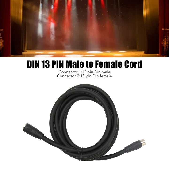 ASHATA DIN-13-PIN-Stecker-auf-Buchse-Kabel, DIN-13-PIN-Stecker-auf-Buchse-Verlängerungskabel, Profes