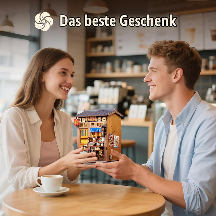 Fsolis Book Nook Japan, Booknook Puppenhaus Modell für Jugendliche ab 14 Jahren - Dekoratives Bücher