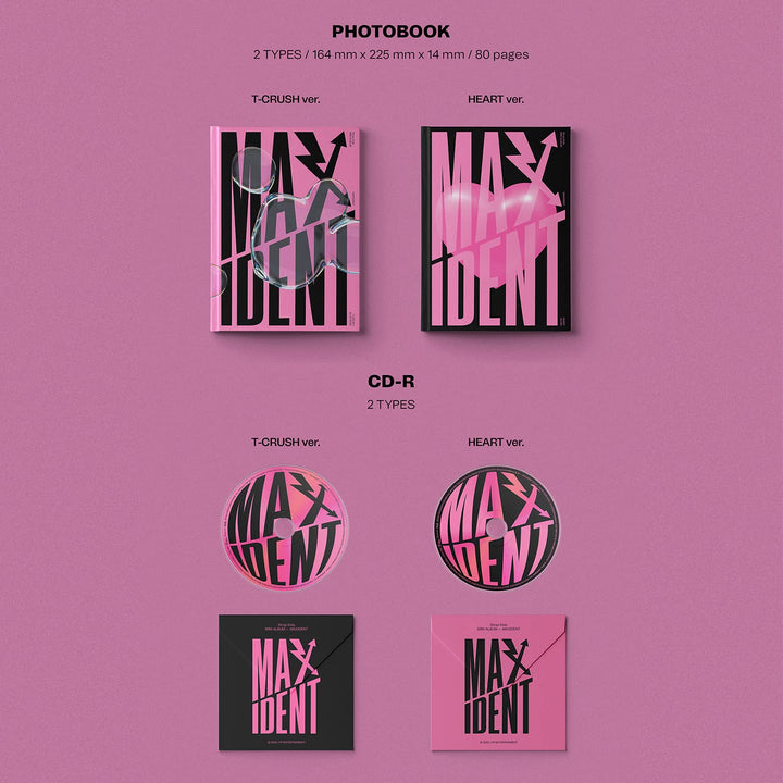 STRAY KIDS - Mini Album [MAXIDENT] (HEART Ver.) Photobook R + Lyrics Paper + Photocards + Mini Poste