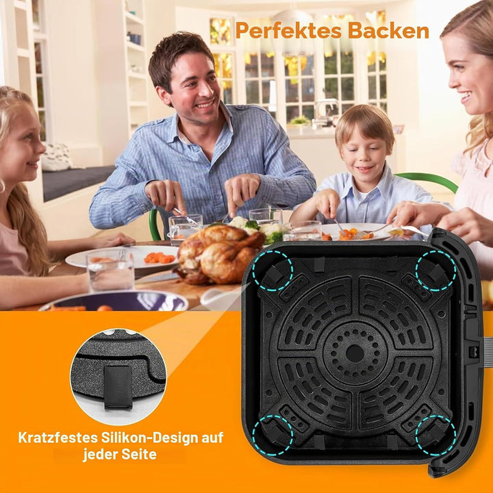 Air Fryer Grillpfanne für Ninja AF181 Air Fryer Pro XL 6-in-1 6,5 QT, 21,6 x 20,3 cm Luftfritteusen-