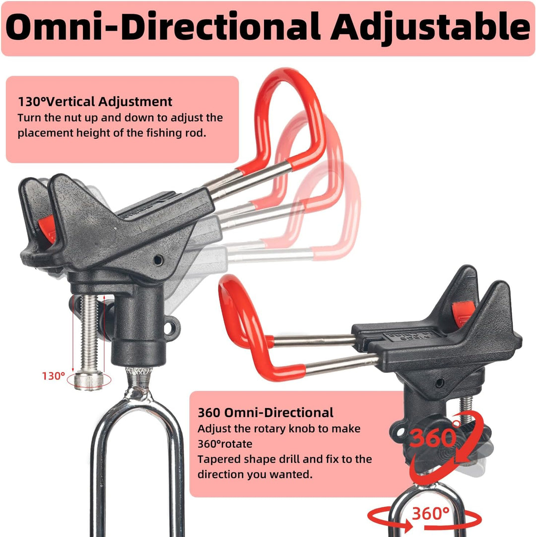 2 Stück rutenhalter,angelständer rutenhalter,-rutenhalter angel 360°einstellbar,angelruten rutenhalt