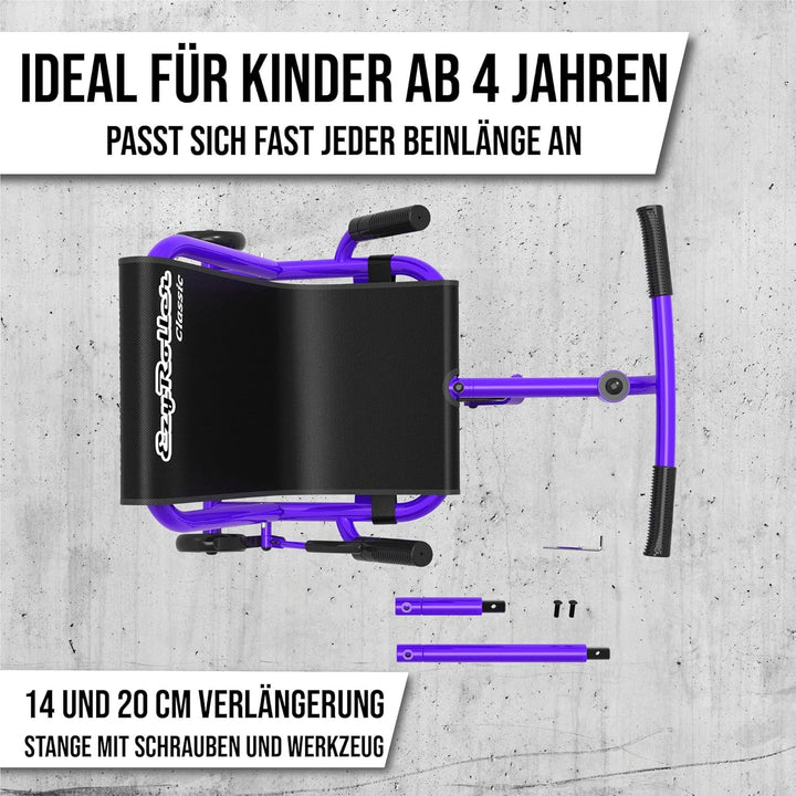 EzyRoller Classic Kinderfahrzeug Dreirad Sitz Spielzeug, Farbe: lila, Lila