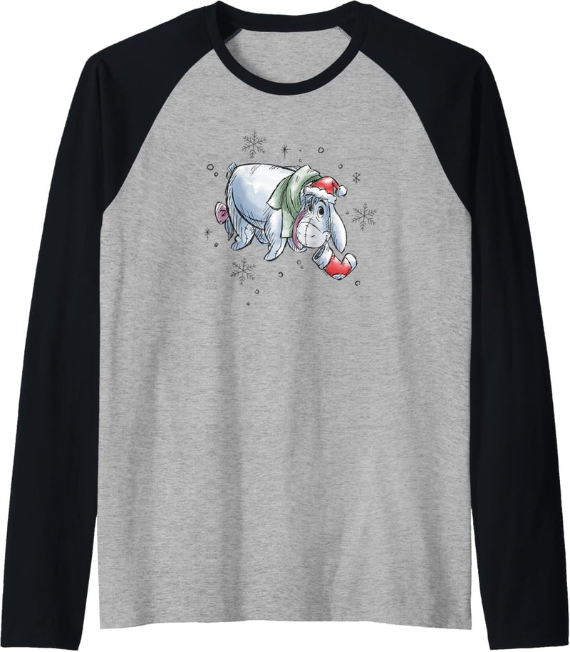 Disney Winnie The Pooh Eeyore Christmas Stocking Raglan