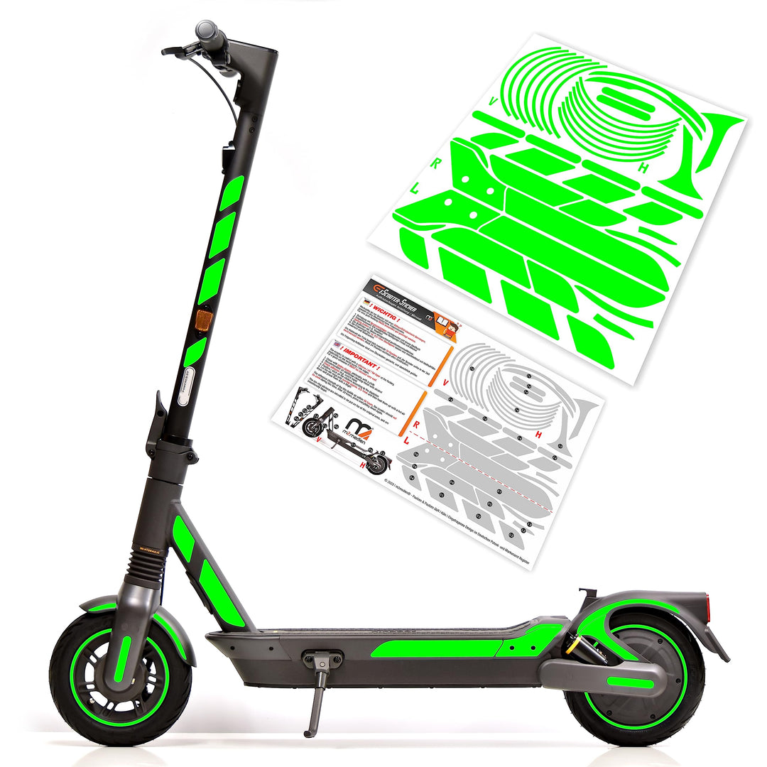 m2medien Aufkleber-Set/Sticker Set geeignet für Segway Ninebot MAX G2D E-Scooter - 46-teilig auf 35x